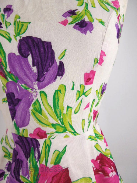 Robe à fleurs des années 80 et 50