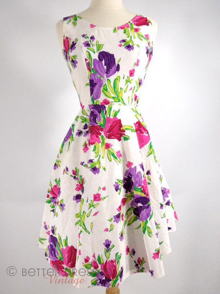 80s Does 50s Floral Dress