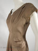 50s Light Brown Taffeta Party Dress