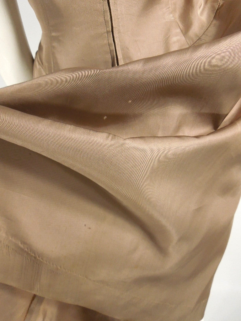 50s Light Brown Taffeta Party Dress Better Dresses Vintage 50s Light Brown Taffeta Party Dress Better Dresses Vintage
