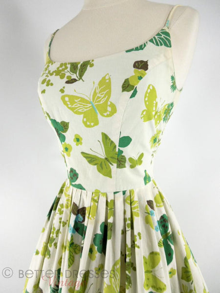 50s Butterflies Sundress - close up