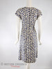 Vtg 50s/60s Graphic Print Silk Dress - no belt, back view