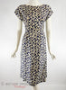 Vtg 50s/60s Graphic Print Silk Dress - no belt