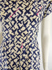 Vtg 50s/60s Graphic Print Silk Dress - spots