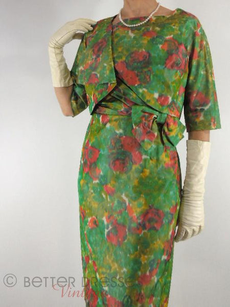 50s Sarong Dress + Bolero Set - jacket close