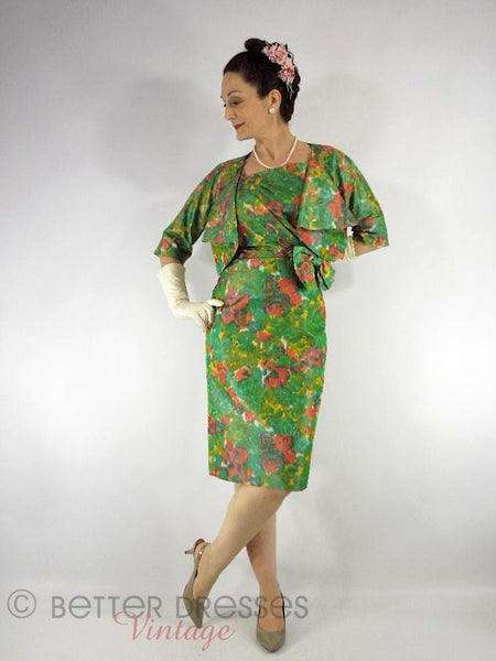 50s Sarong Dress + Bolero Set - full view