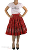 50s Bandanna Print Circle Skirt - front with crinoline