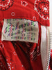 50s Rockmount Full Circle Red Bandana Skirt - Tru-West Label and zip