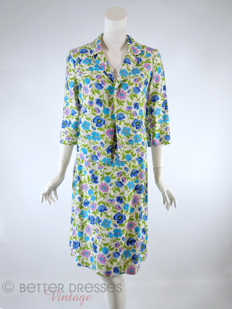 60s/70s Floral Skirt Suit - front