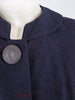 60s Navy Blue Swing Coat - detail