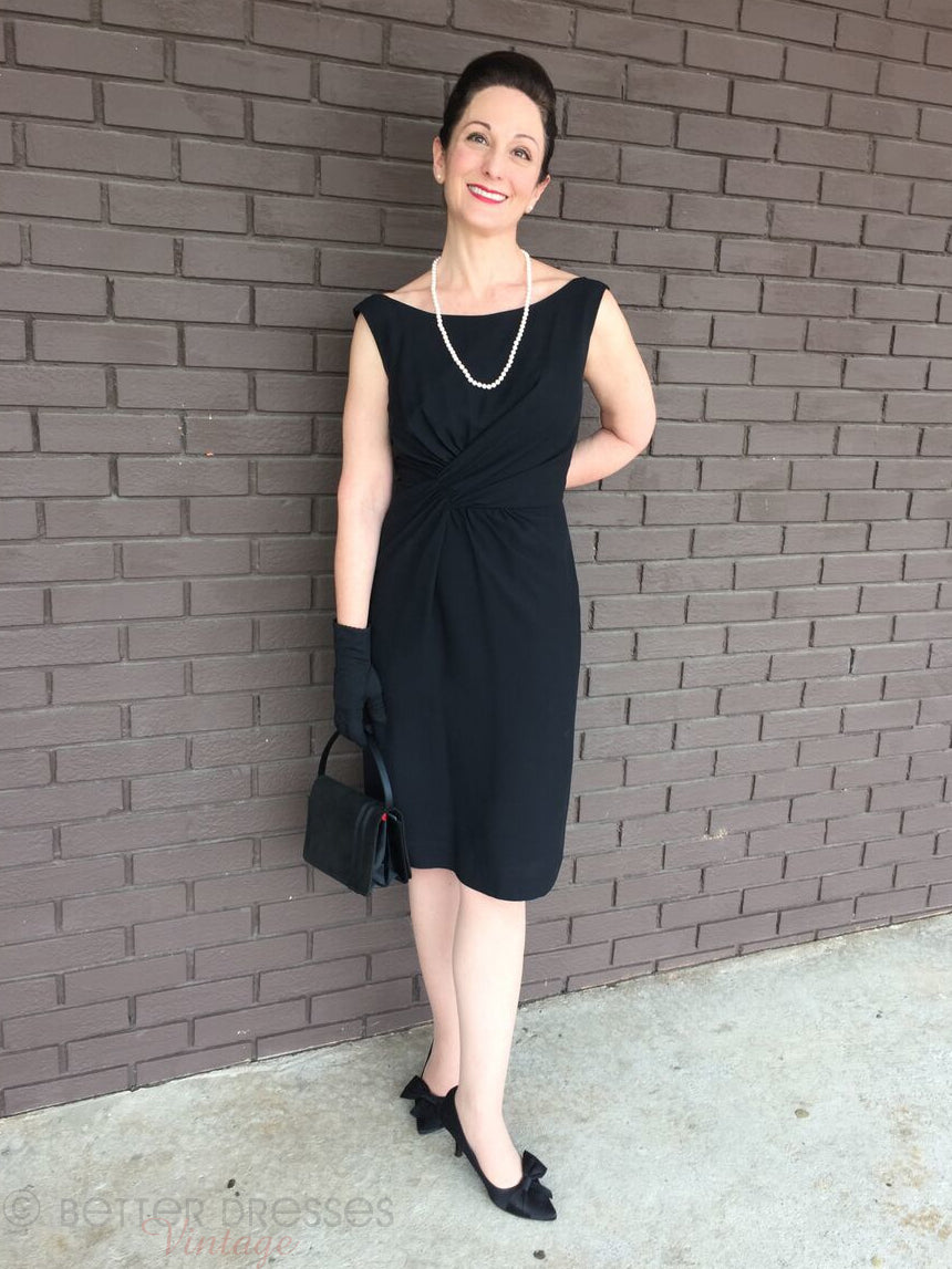 50s/60s Black Cocktail Dress Seen in "The Founder" - sm Better Dresses Vintage 50s/60s Black Cocktail Dress Seen in "The Founder" - sm Better Dresses Vintage