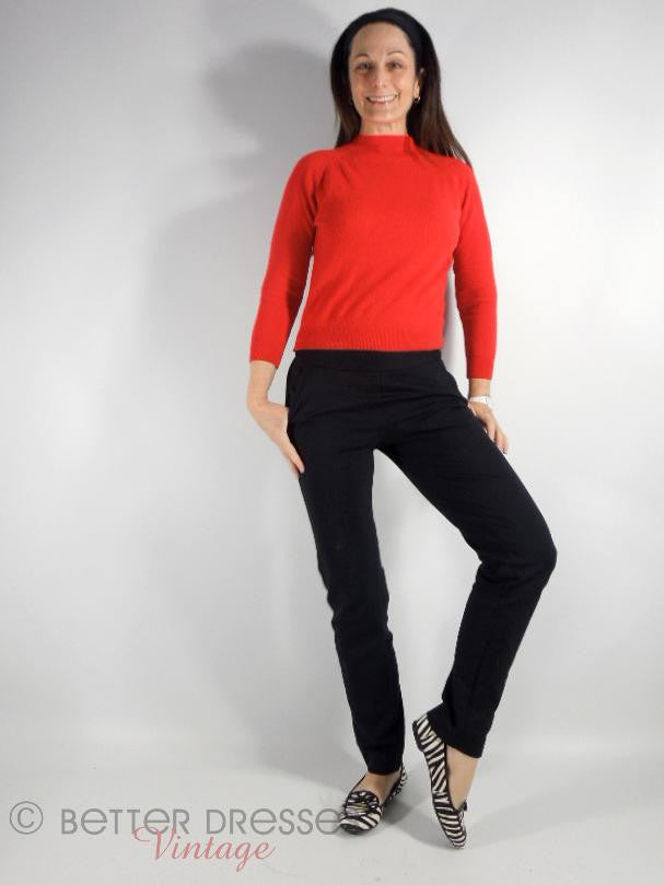 60s Mod Red Wool Sweater