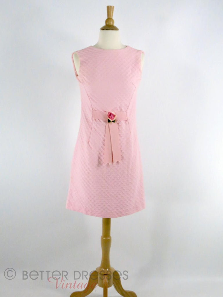 60s Shift Dress in Pink - full view