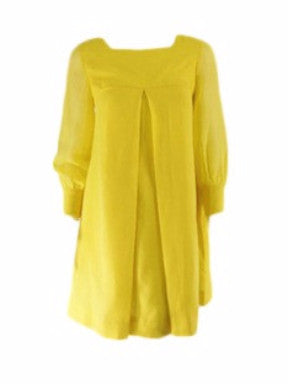 Vintage 1960s Minidress in Bright Yellow - Mod A Line Long Sleeve - sm Better Dresses Vintage Vintage 1960s Minidress in Bright Yellow - Mod A Line Long Sleeve - sm Better Dresses Vintage
