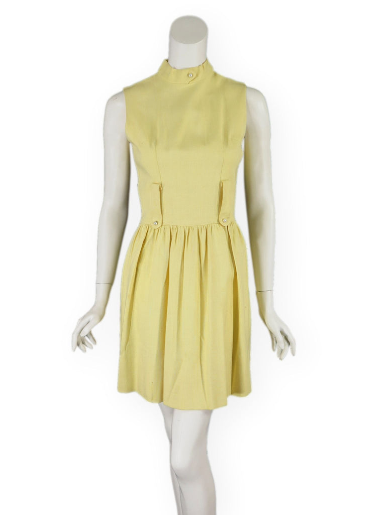 60s Mod Yellow Mini Dress