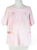 50s Pink and White Stripe Maternity Top