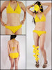 vintage 60s/70s yellow bikini on a person