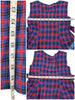 measurements of girl's 1950s plaid dress