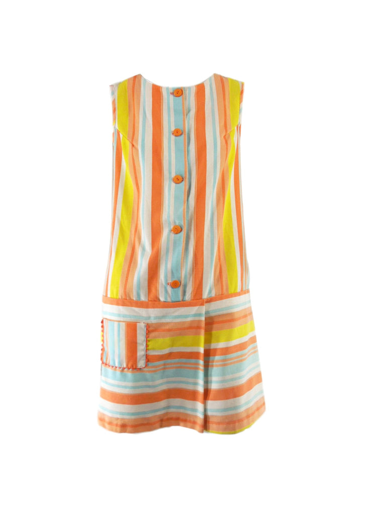 60s Striped Scooter Dress With Shorts