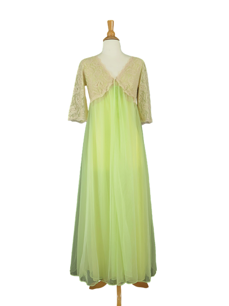 60s Nylon Peignoir Set - front