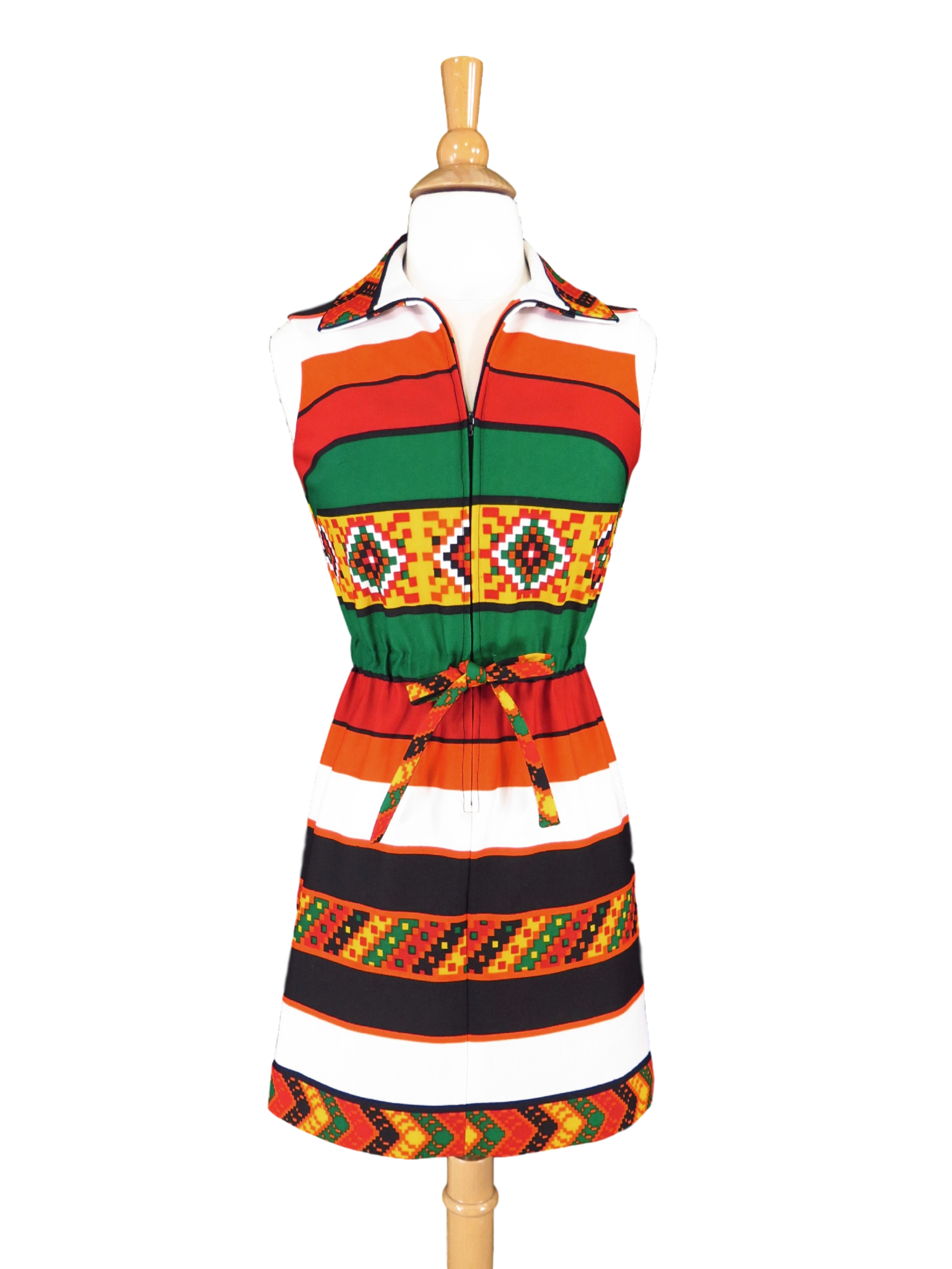 60s/70s Mini Dress in Bold Aztec Print – Better Dresses Vintage 60s/70s Mini Dress in Bold Aztec Print – Better Dresses Vintage
