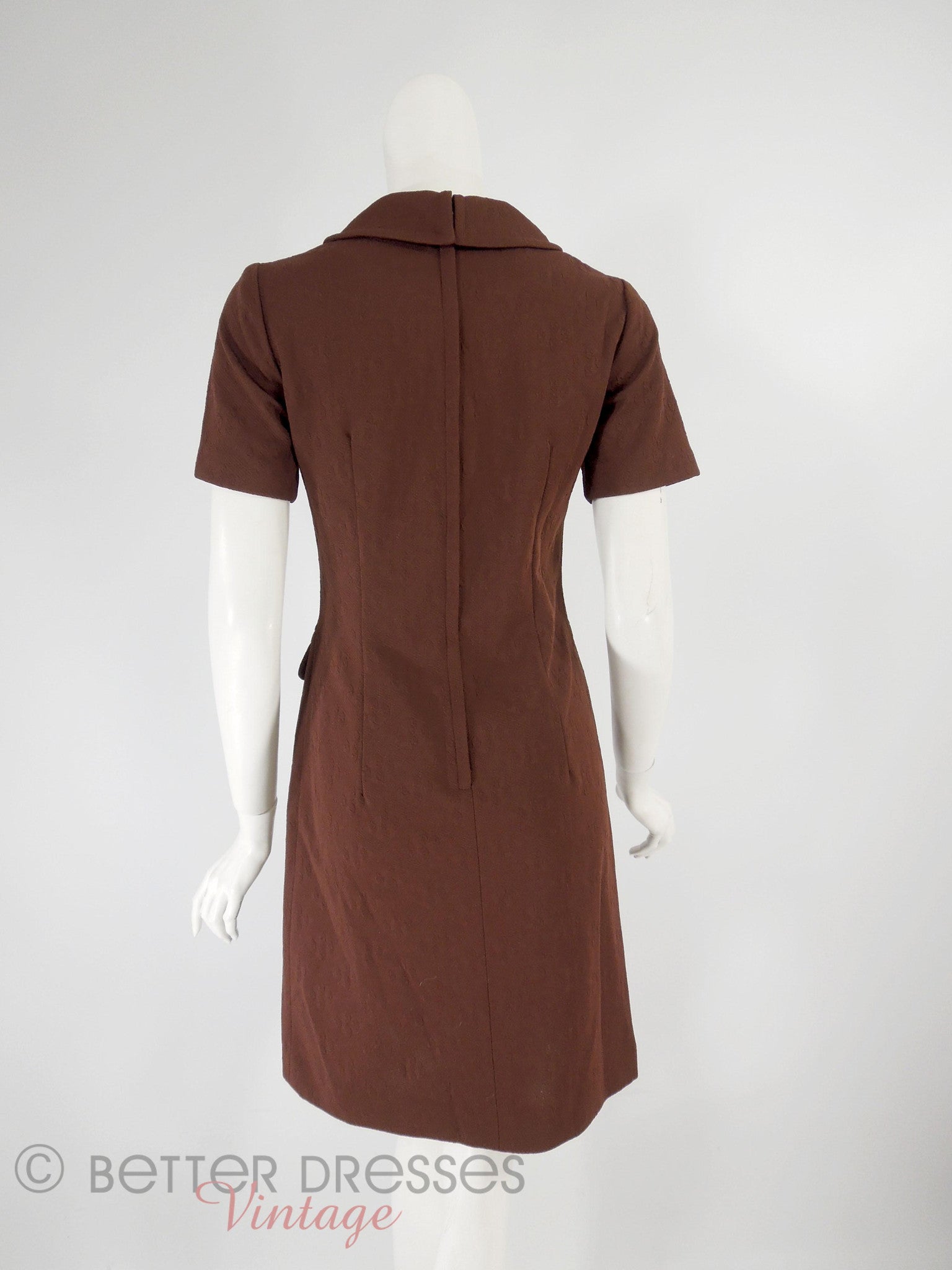 60s/70s Mod Shift Dress in Coffee Brown Better Dresses Vintage 60s/70s Mod Shift Dress in Coffee Brown Better Dresses Vintage