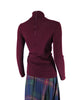 60s Burgundy Turtleneck Sweater - back