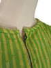 Manteau de maison imprimé bambou vert des années 50/60 ou couverture de plage