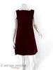 60s Velvet Mini Shift Dress - front