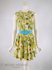 60s Autumn Leaves Day Dress - with belt