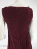 60s Velvet Mini Shift Dress - back close