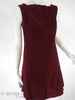 60s Velvet Mini Shift Dress - close