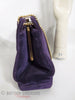 50s/60s Purple Velvet Frame Purse - other edge