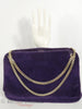 50s/60s Purple Velvet Frame Purse - other side, handles down