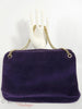 50s/60s Purple Velvet Frame Purse - other side handles up