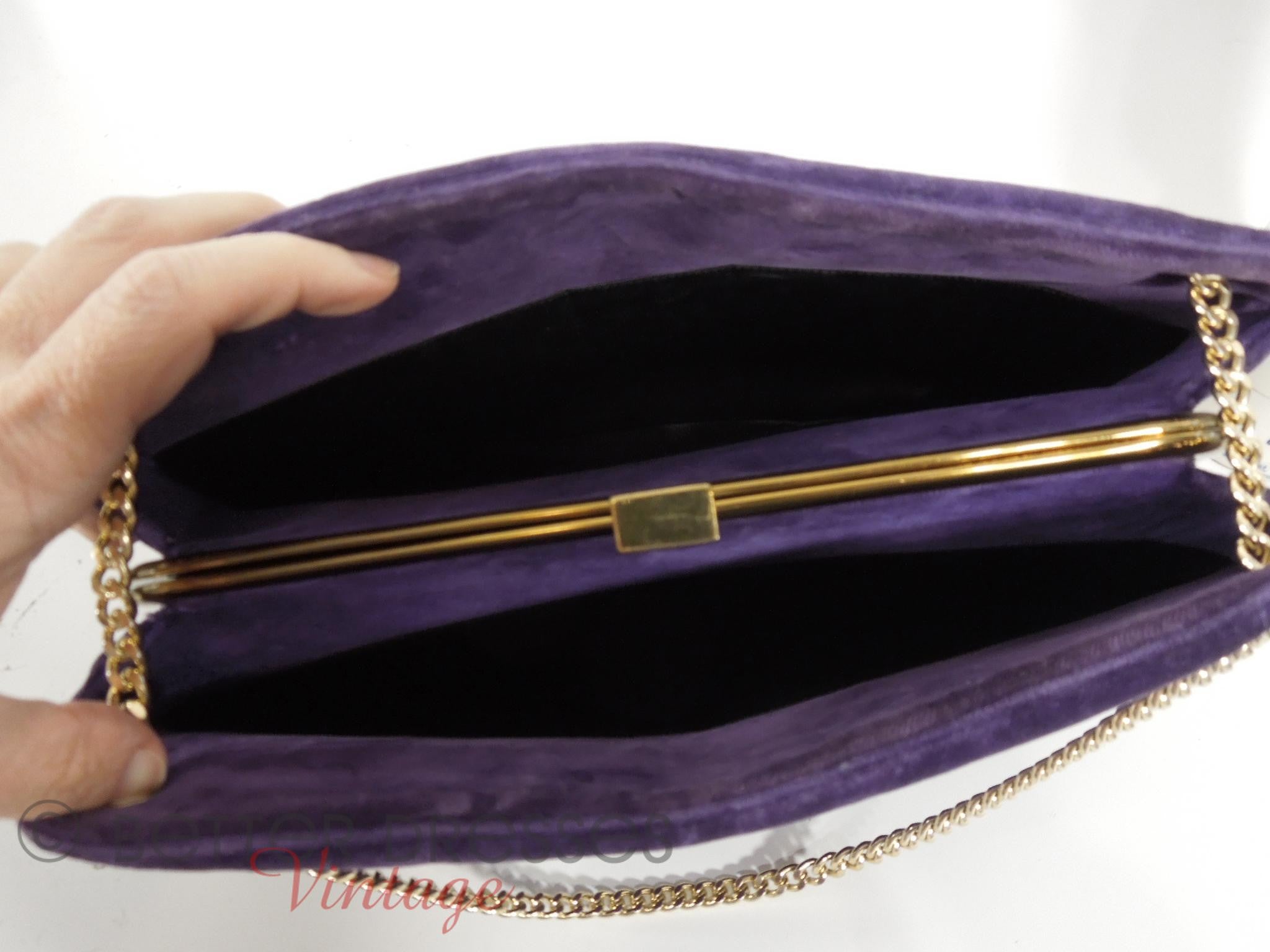 Purple sales velvet purse