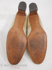 60s Mod Pumps in Gold Fabric - soles
