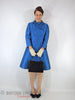 60s Bright Blue Shift Dress & Coat - front