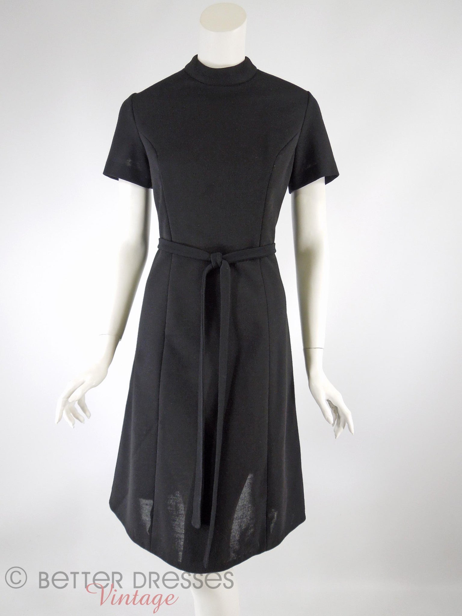70s Black Short Sleeve Mod Knit Dress Better Dresses Vintage 70s Black Short Sleeve Mod Knit Dress Better Dresses Vintage
