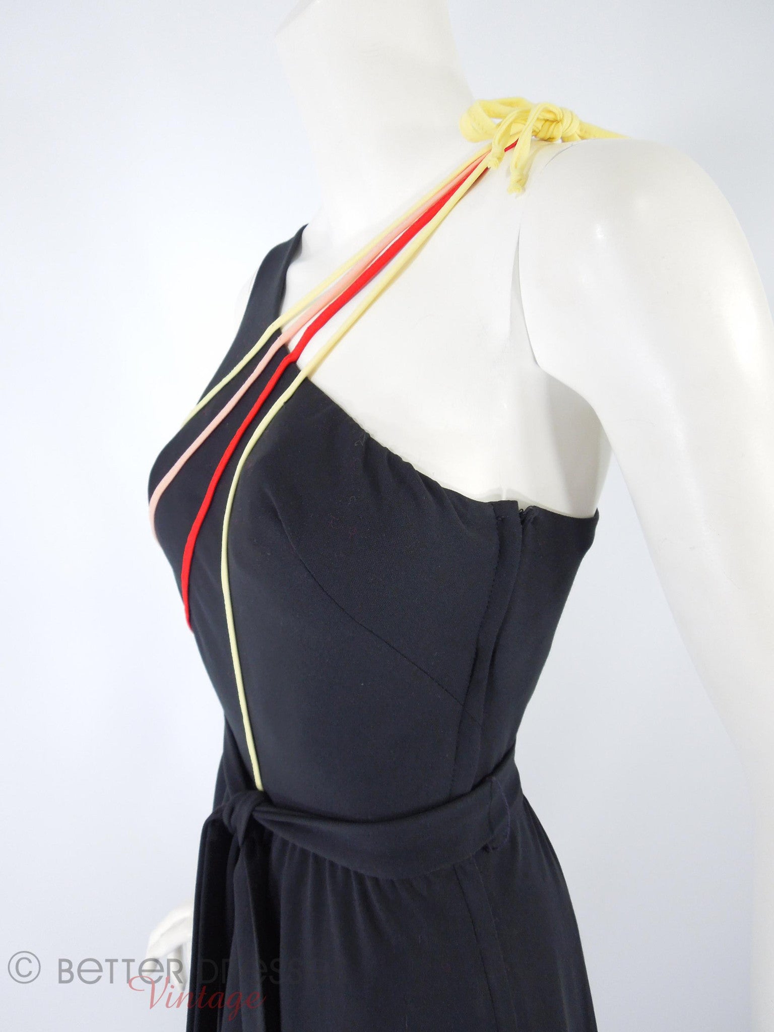70s one shoulder dress 70s Beaded One Shoulder Gown | XS-S