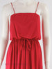 70s Red Maxi Dress - close
