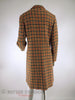 60s Plaid Tweed Dress + Coat - coat from back