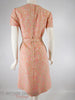 60s Peach and Taupe Dress Suit - dress back
