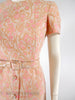 60s Peach and Taupe Dress Suit - dress details