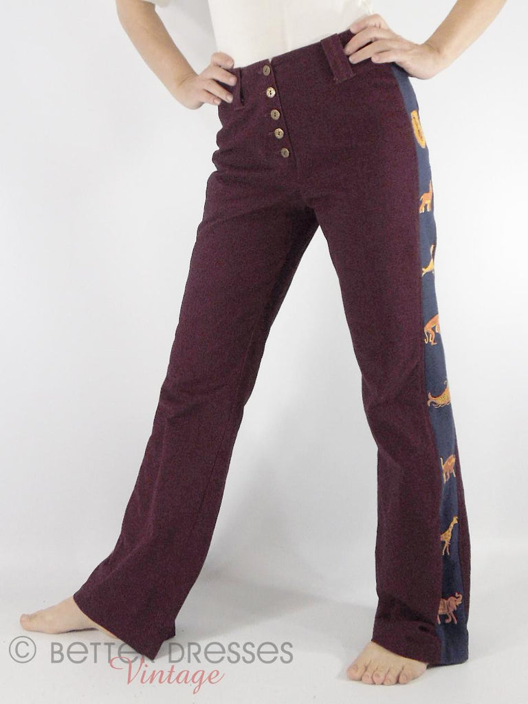Vintage High-Waist Trousers - on model front