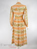 70s Orange Stripe and Floral Dress - back