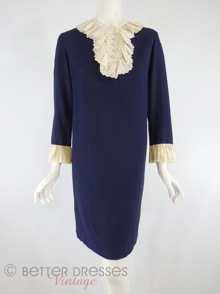 60s Navy Shift With Jabot - front view
