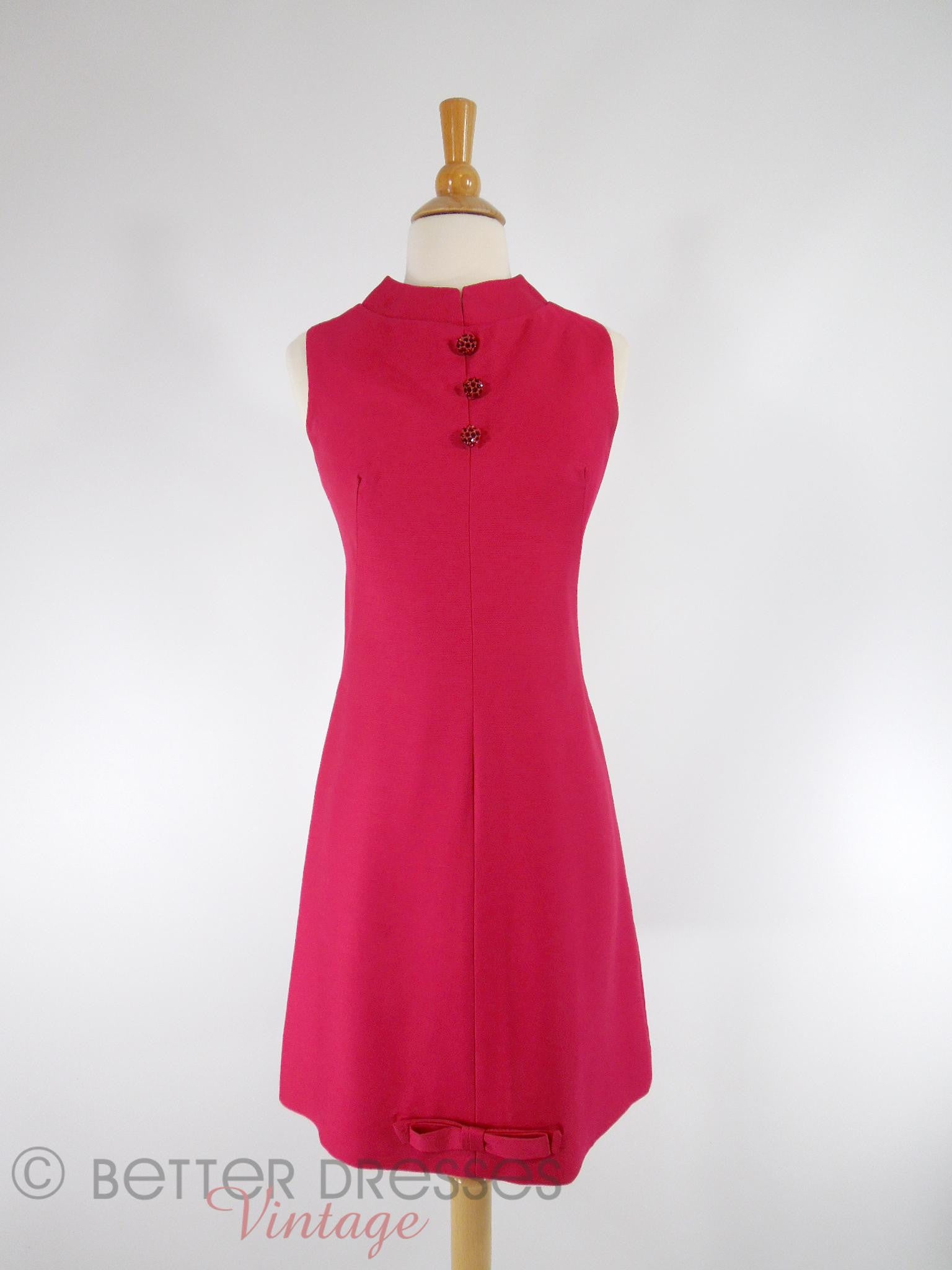 Vintage 1960s Mod Cocktail Dress in Deep Raspberry - sm, med – Better  Dresses Vintage