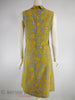 60s Yellow on Blue Shift Dress - back view
