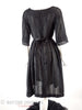 50s/60s Black Cotton Dress - back